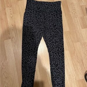 Athleta Black Leopard Print Leggings
